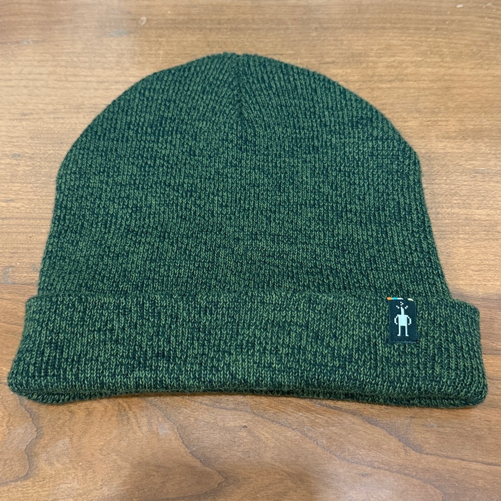 Smartwool Forest Green Knit Cuffed Beanie